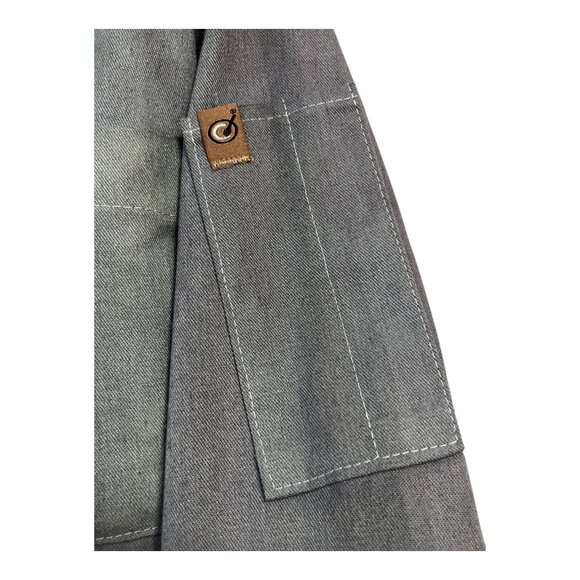 Chef Designs Gray Double-Breasted Chef Coat Men’s Size S-RG Long Sleeve - Picture 3 of 5